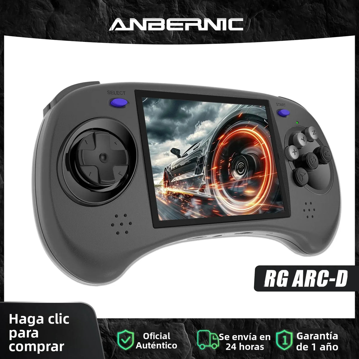 Consola de Juegos Retro Anbernic RG ARC RK3566 de 4.0 Pulgadas 640*480, Emulador de Consola Portátil con Sistema LINUX Android, 3500mAh, Regalos para Niños