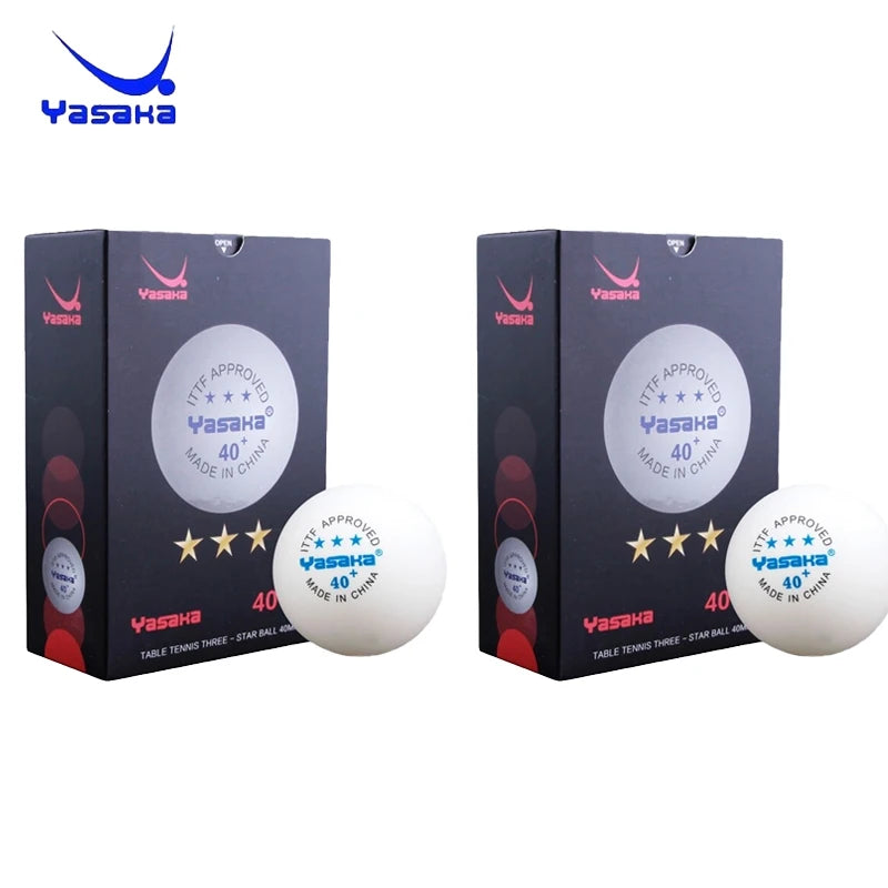 Pelotas de Tenis de Mesa Yasaka 3 Estrellas 40+ ABS, Nuevo Material, Pelotas de Ping Pong, Aprobadas por la ITTF, para Entrenamiento y Competición