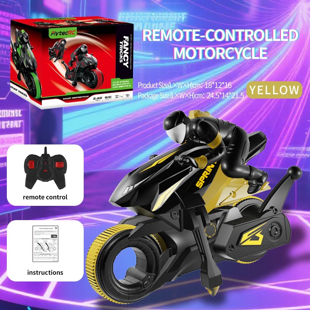 Motocicleta RC Y09, coche a control remoto, equilibrio autoestable, motocicleta eléctrica de carreras competitivas, derrapes y acrobacias, juguetes para niños