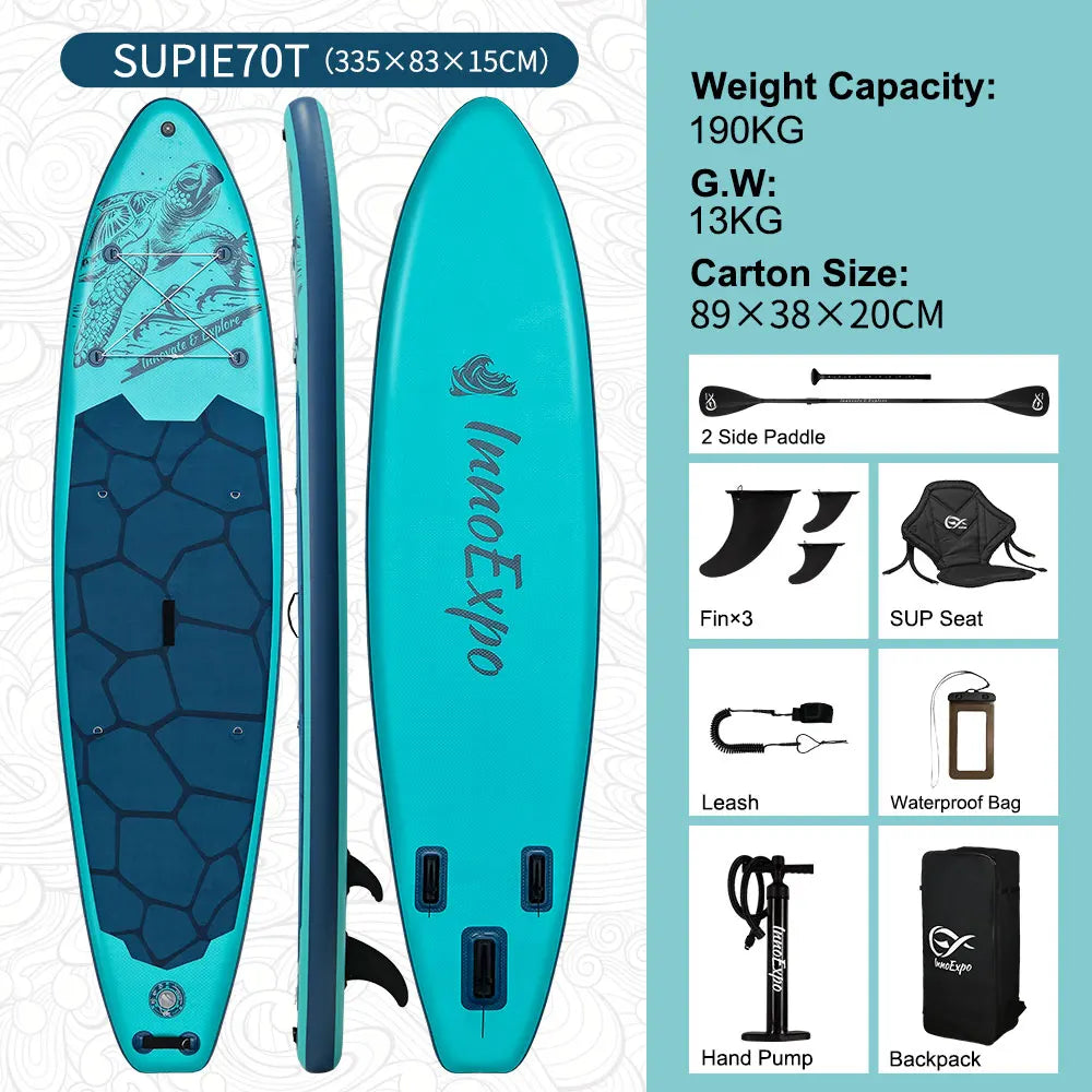 Tabla de Paddle Surf Inflable InnoExpo, Tabla de Surf, Tabla de SUP, Antideslizante, Deportes Acuáticos, Tabla de Paddle Surf ISUP