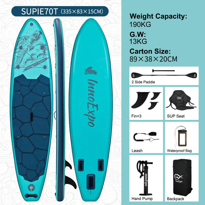 Tabla de Paddle Surf Inflable InnoExpo, Tabla de Surf, Tabla de SUP, Antideslizante, Deportes Acuáticos, Tabla de Paddle Surf ISUP