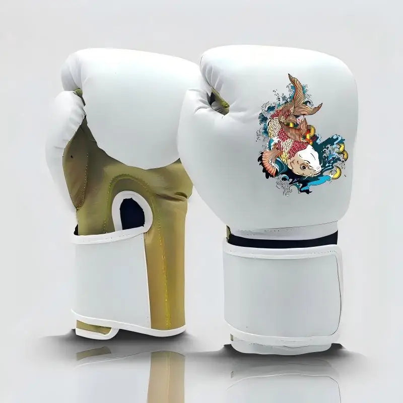 Guantes de Boxeo Muay Thai de Cuero de Fibra Ultrafina Personalizados, Correa de Muñeca con Velcro y Hebilla con Logotipo Personalizado de Fábrica, Adecuados para MMA Muay Th