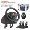 Volante de carreras para PS5/PS4/PC, 270° y 900°, volante de simulación de juegos con pedales de efecto Hall RGB y mapeo de macros PROG