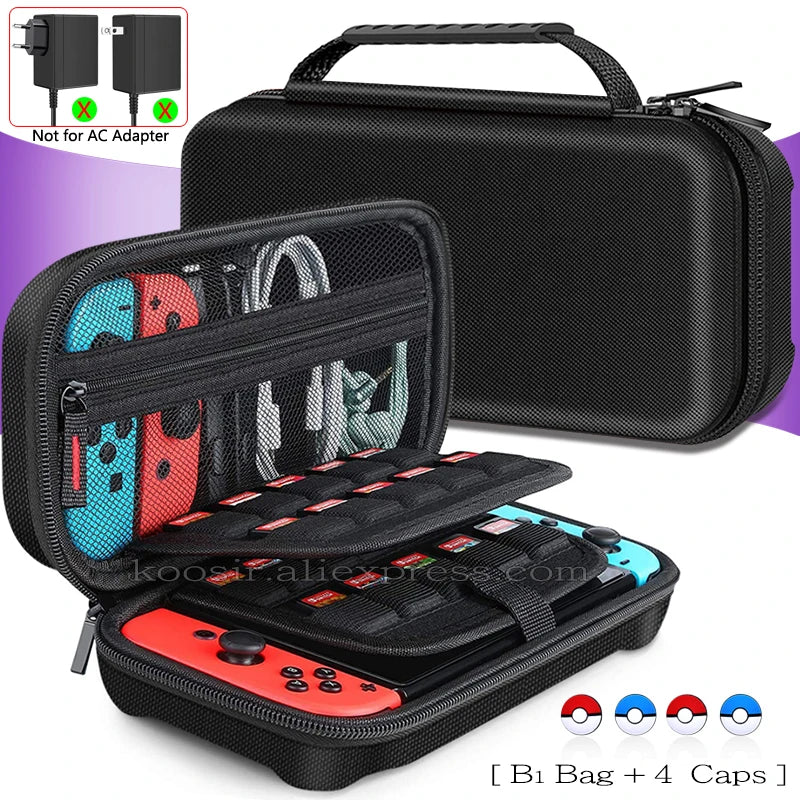 Bolsa de almacenamiento grande para Nintendo Switch, Estuche de transporte portátil SwitchOLED, bolsa de viaje de tela Oxford antiarañazos para Nintendo Switch OLED