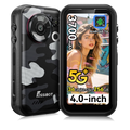 FOSSiBOT F116 Pro 5G Mini Rugged Phone Dimensity 7300, 36GB(12+24)+256GB, 4" HD Screen, 3700mAh 33W Charge, Android 16, 152.6° Wide Angle 50MP+48MP OIS+32MP, IP68, LED Light, One-Click Video, Fashion Business Outdoor Cell Ph