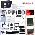 Cámara de Acción Q6S Ultra HD 4K/60fps 24MP WiFi 2 "IPS Screen170D bajo el agua 30M antivibración con lente Sony 386, cámara de vídeo para casco