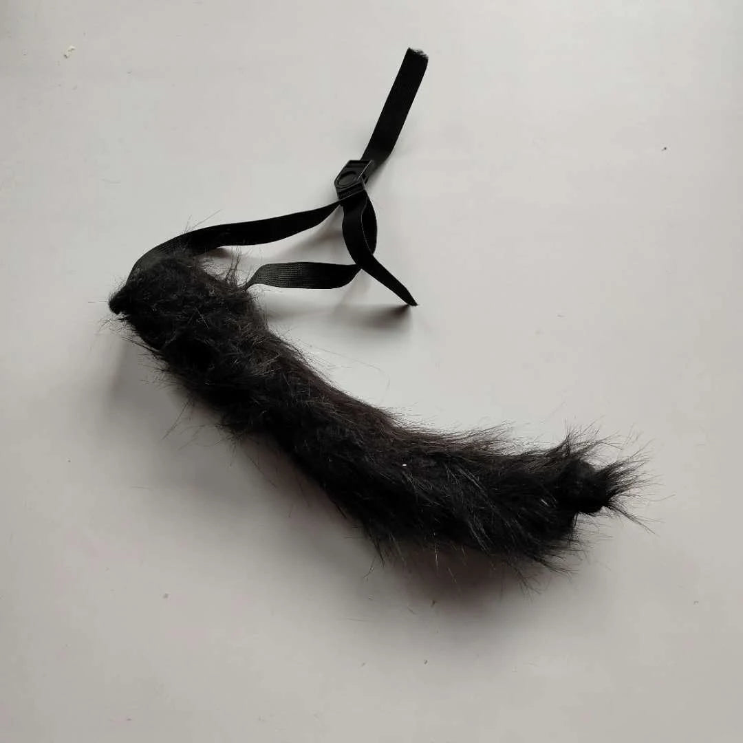 Máscara de látex con pelo de gato negro, casco aterrador, disfraz divertido de animal, capucha con pelo, accesorio para la cabeza, para adultos, para fiestas de Halloween
