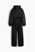 Mono de esquí con capucha para mujer, de moda, con parches de piel sintética, cremalleras, bolsillos y cinturón, de cintura alta, para esquí, invierno 2026