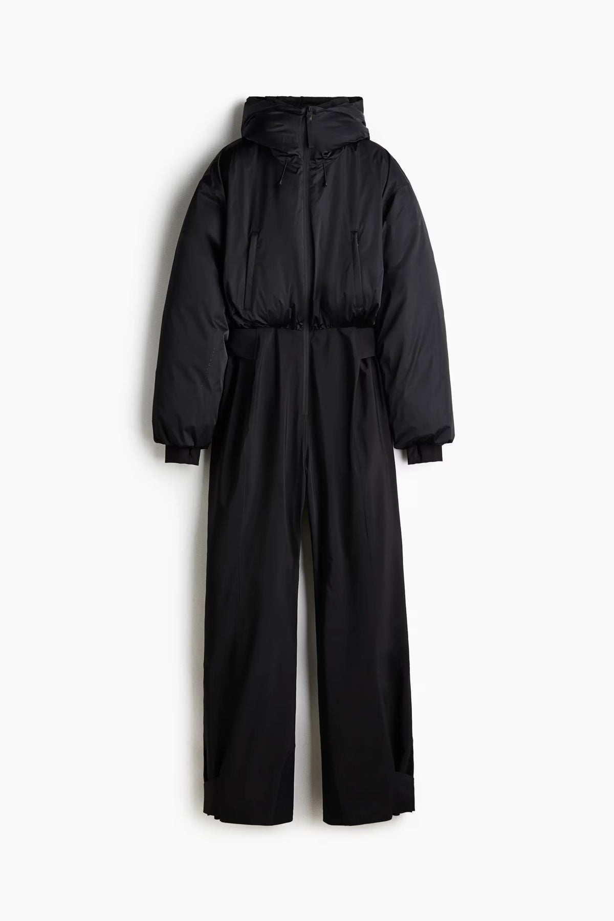 Mono de esquí con capucha para mujer, de moda, con parches de piel sintética, cremalleras, bolsillos y cinturón, de cintura alta, para esquí, invierno 2026