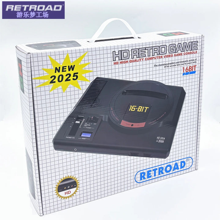 Consola de videojuegos retro MD1 HD, diseño para cartucho de juego SEGA Genesis/Mega Drive, forma clásica