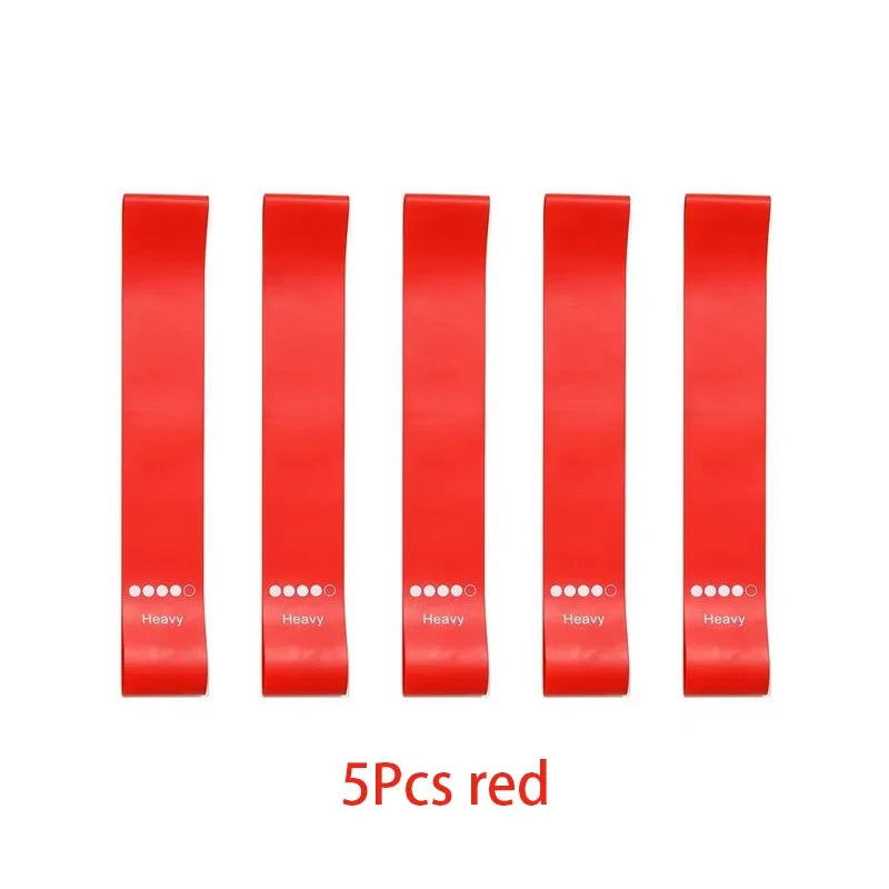 Juego de 5 Bandas de Resistencia de TPE, Bandas Elásticas de Goma para Entrenamiento de Fuerza, Expansor para Ejercicios de Yoga, Equipo de Gimnasio, Pilates Portátil