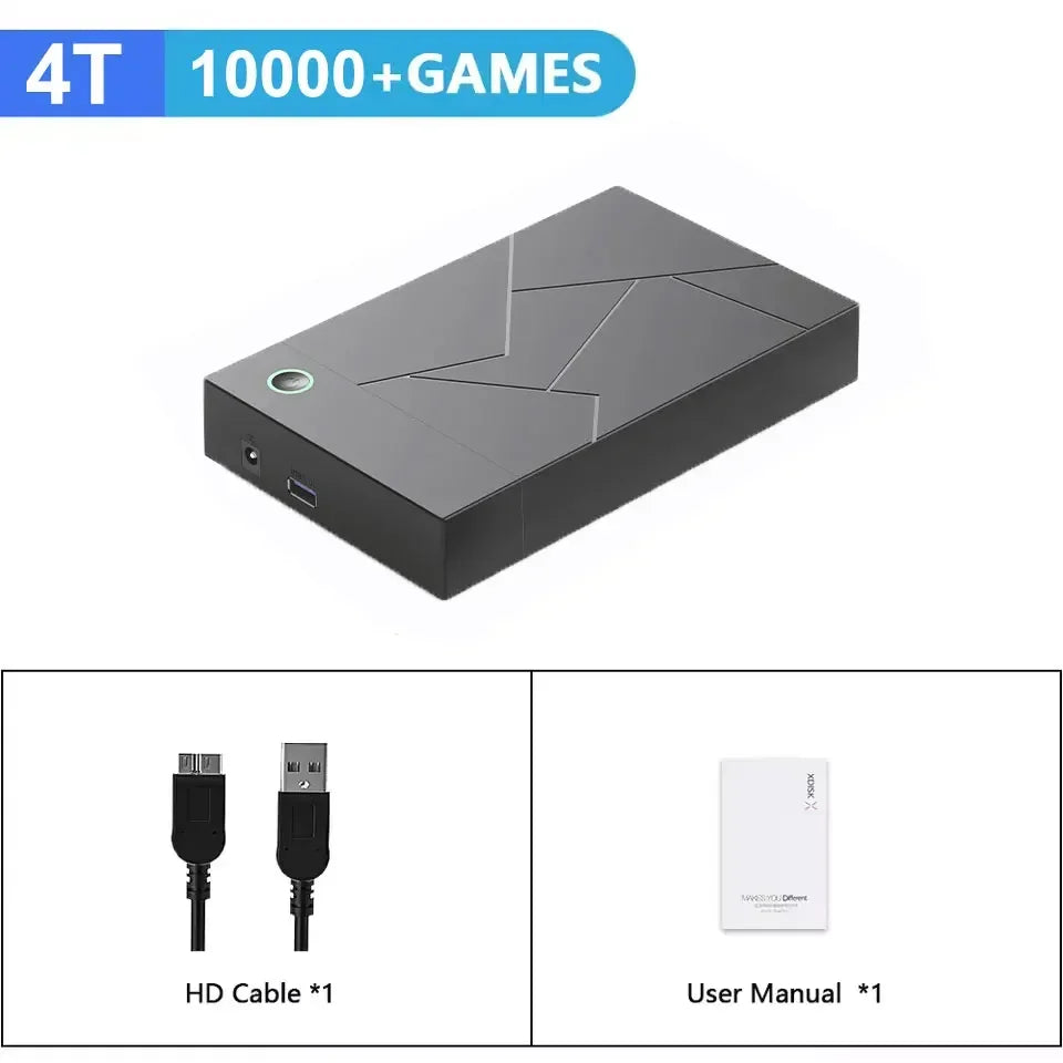 Batocera 40: unidad de juegos con capacidad para añadir o eliminar juegos, 4 TB, USB 3.0, más de 10 000 juegos, compatible con Windows 11 y ordenadores, fácil de usar con PS4/PS3/PS2/WII.