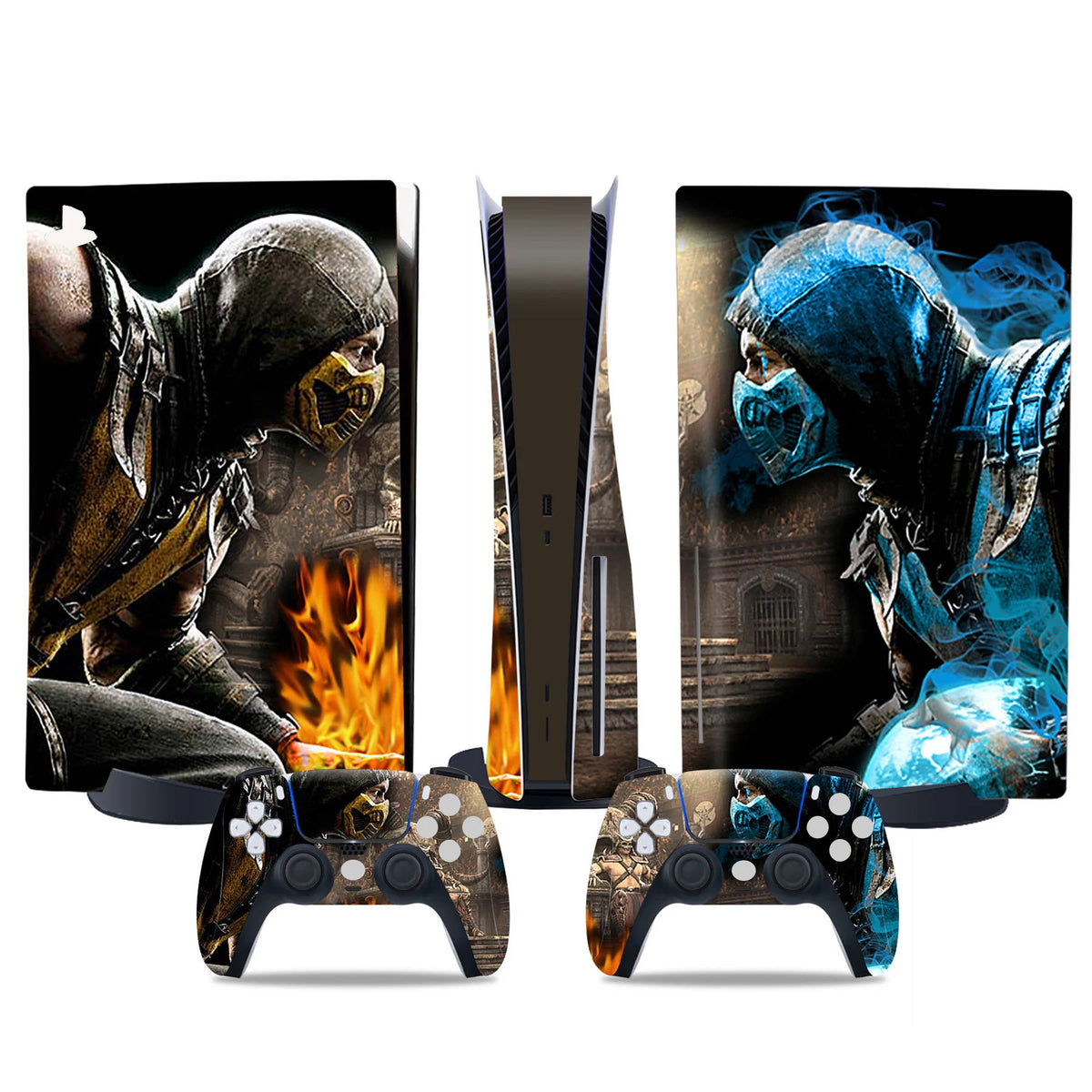 Compatible with PS5 Disc Skin Sticker Protective Vinyl Decal Removable Cover for PS5 Disc Console and 2 Controllers