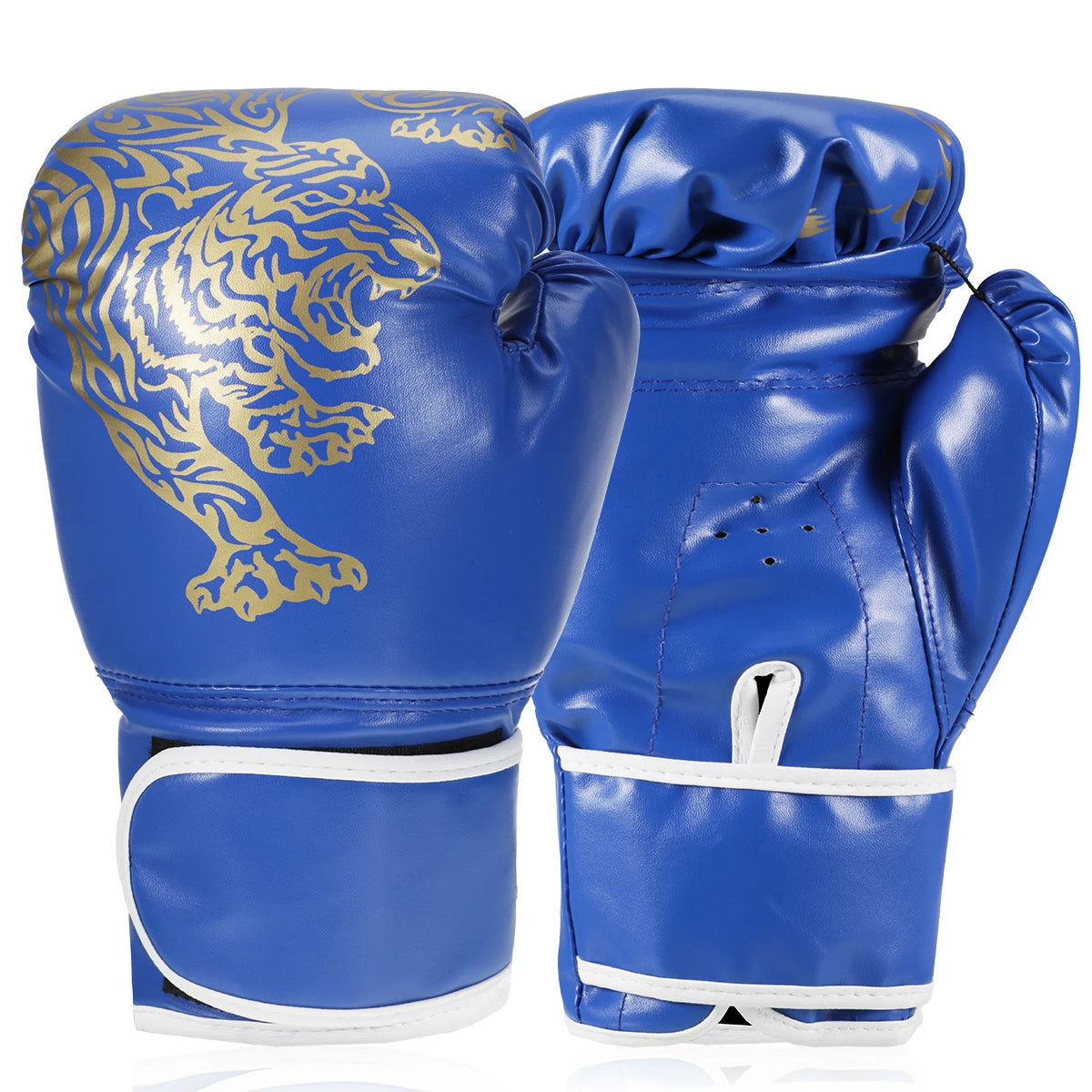 Guantes de boxeo para adultos, guantes de lucha de cuero PU transpirables, guantes de entrenamiento de boxeo para niños, guantes de Kickboxing para gimnasio, deporte interior y exterior