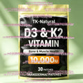 30 Parches Transdérmicos de Vitamina D3 con K2 (MK-7) - Apoyo para la Salud del Corazón, el Sistema Inmunitario, los Huesos y los Dientes
