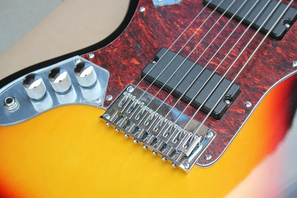 Guitarra Eléctrica Jaguar de 8 Cuerdas para Zurdos, Instrumento Musical de 8 Cuerdas