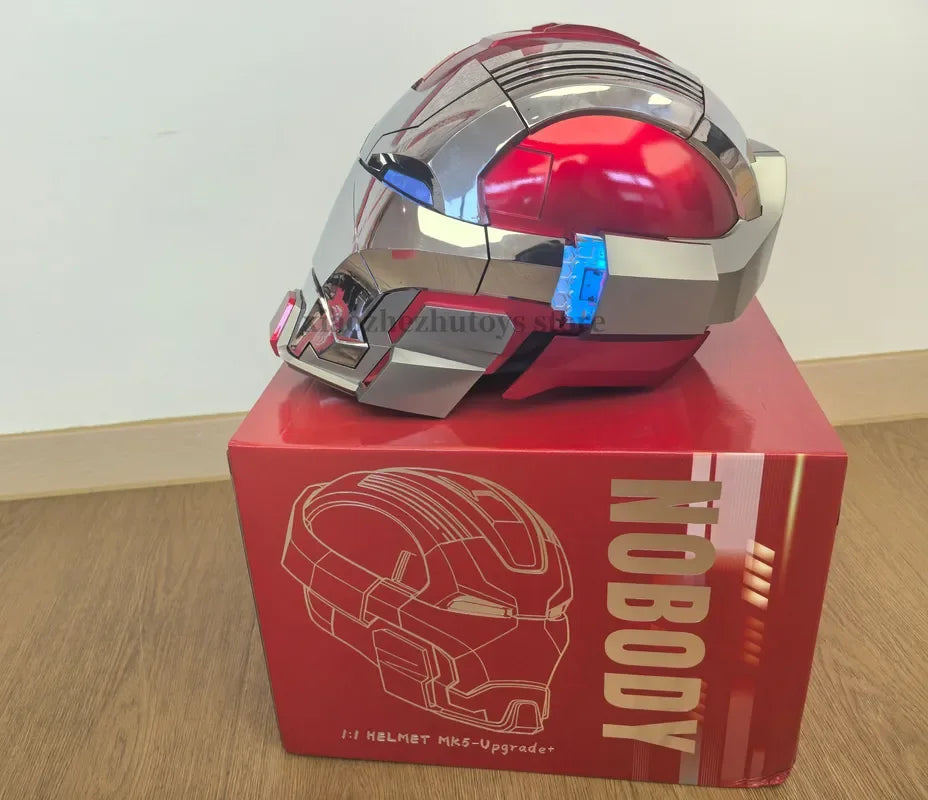 Nuevo Casco de Iron Man War Machine Mk5 Mk50 M17, Máscara de Casco 1:1 Abrible con Control por Voz, Colección de Cosplay para Adultos, Adorno, Regalo