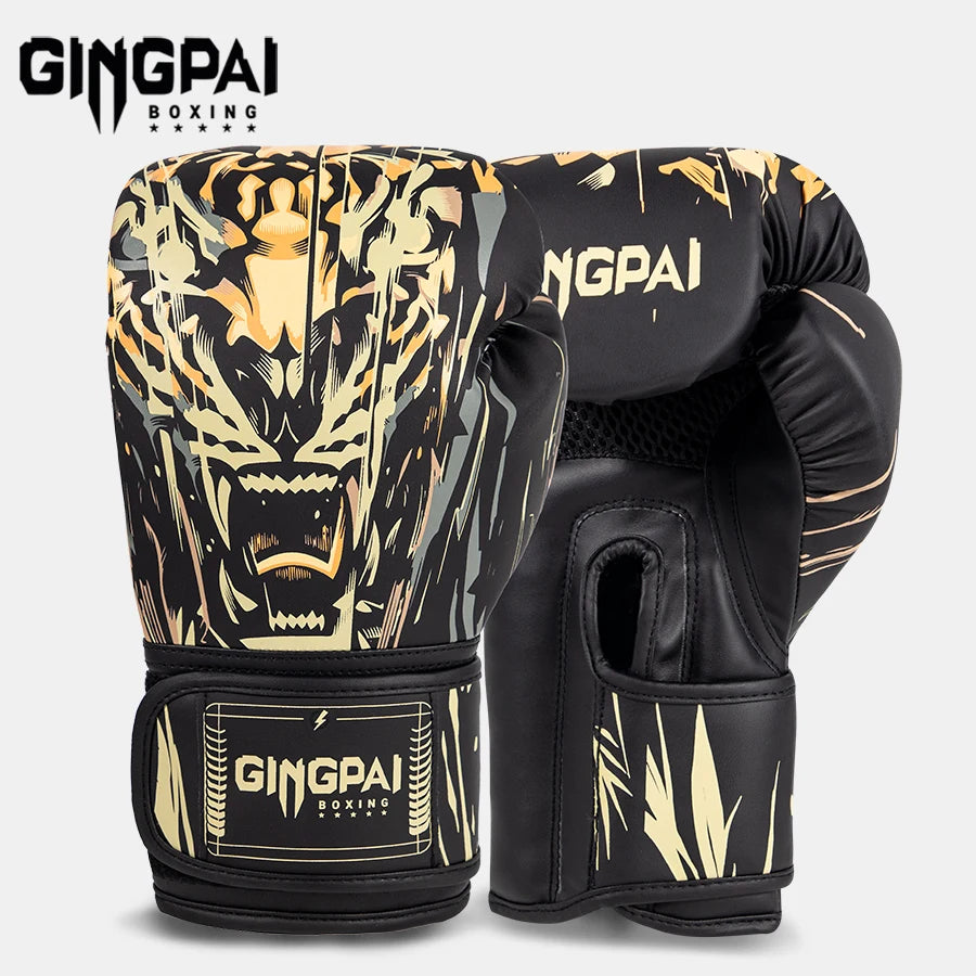 Guantes de boxeo profesionales de 8/10/12/14/16oz, guantes de lucha Sanda Muay Thai para adultos, saco de arena de entrenamiento para hombres y mujeres, lucha libre MMA