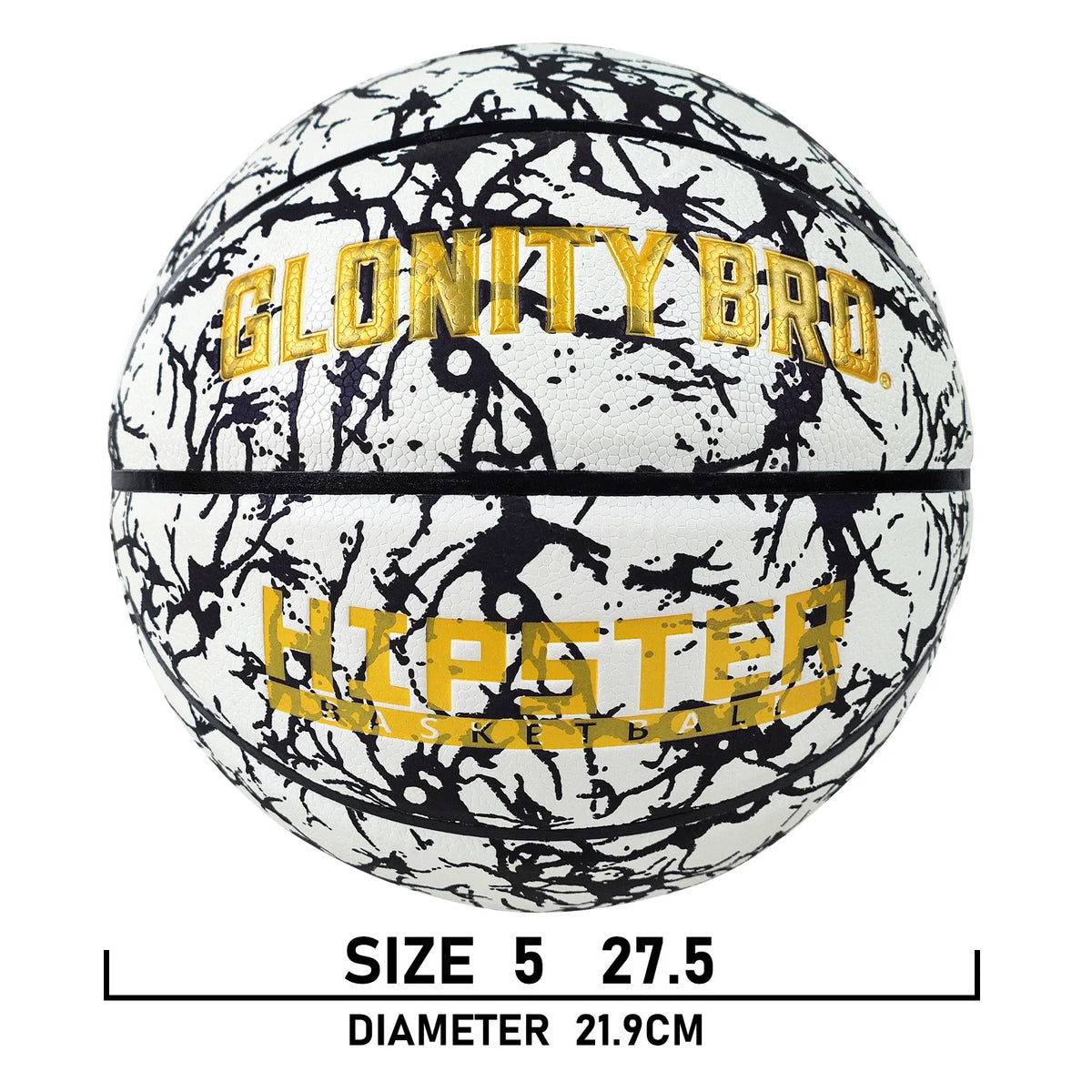 Pelota de baloncesto brillante de cuero, resistente al desgaste, tamaño 5/6/7-27, 5/28, 5/9,5 pulgadas, para jóvenes, juego nocturno de baloncesto en el exterior y