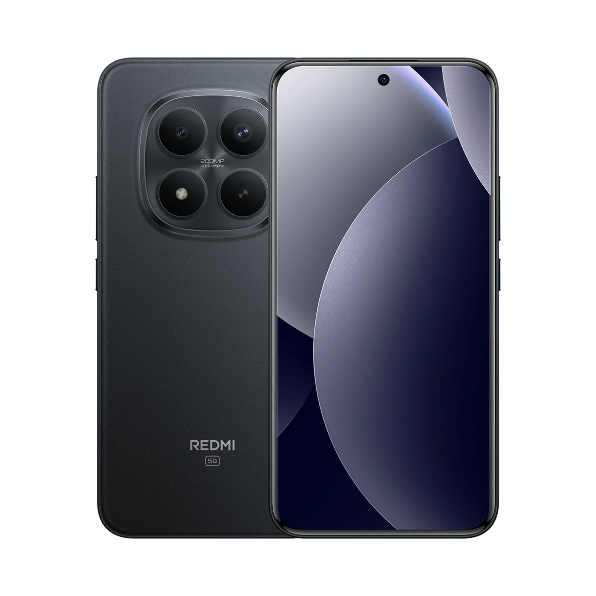 XIAOMI REDMI Note 15 Pro+ 5G with Snapdragon 7s Gen 4, 8GB RAM, 256GB storage, 6.83" AMOLED display, 200MP camera, and 6500mAh battery; supports 5G connectivity and Hypercharge 100W for fast charging.