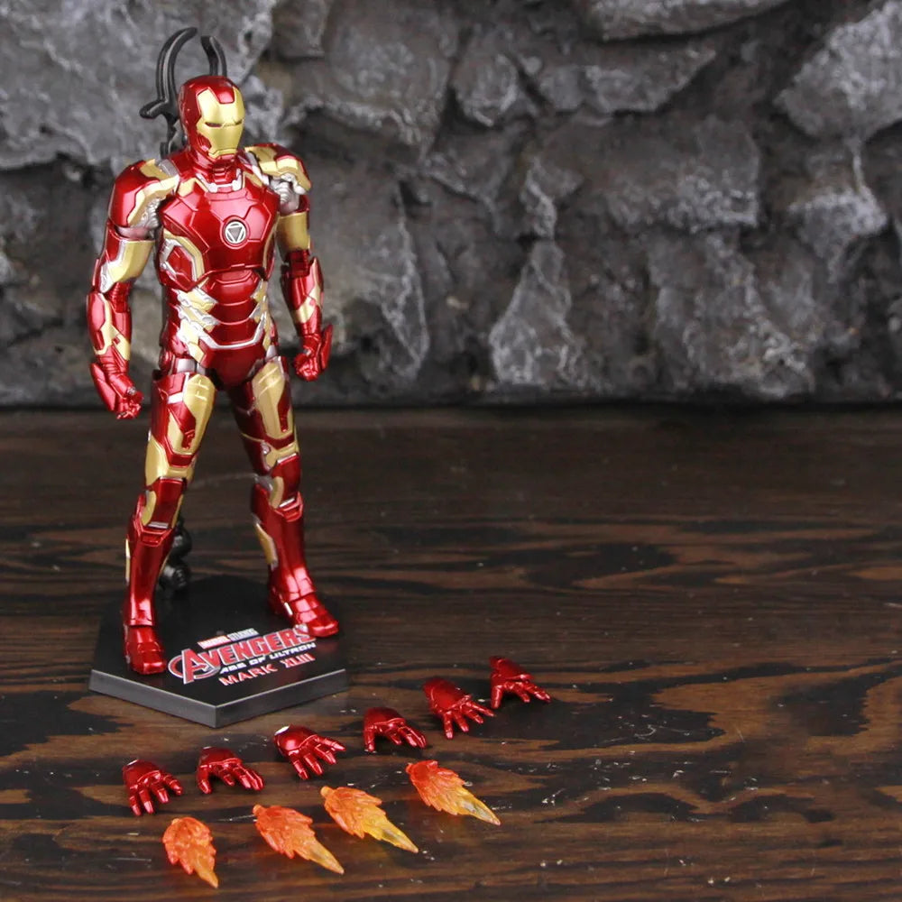 ZD Toys Marvel Iron Man MK46 MK45 MK1 MK2 MK3 MK4 MK5 MK6 MK7 MK33 MK17 7 "Figura de acción de película Iron Mark 1 2 3 4 5 6 7 Leyendas