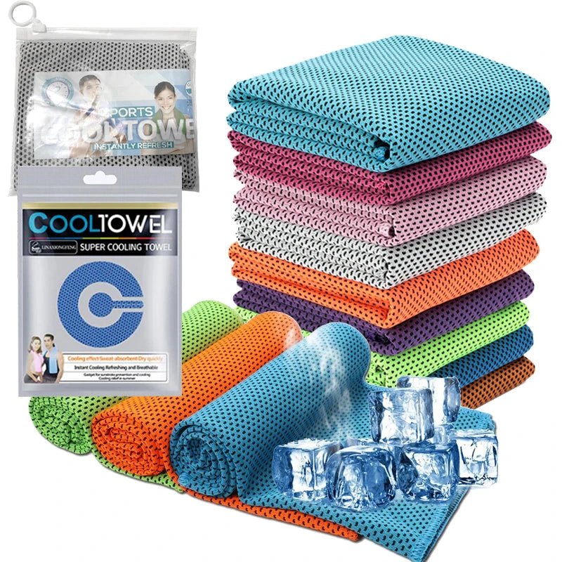 Toalla deportiva de microfibra para la cara, paño de enfriamiento de secado rápido para gimnasio, natación, Yoga y correr, 10 piezas