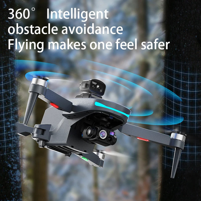 Nuevo Dron L200 Plus GPS de Fábrica 4K Profesional HD Doble Lente Gimbal de 3 Ejes Evasión de Obstáculos Láser 360° Cuadricóptero RC sin Escobillas