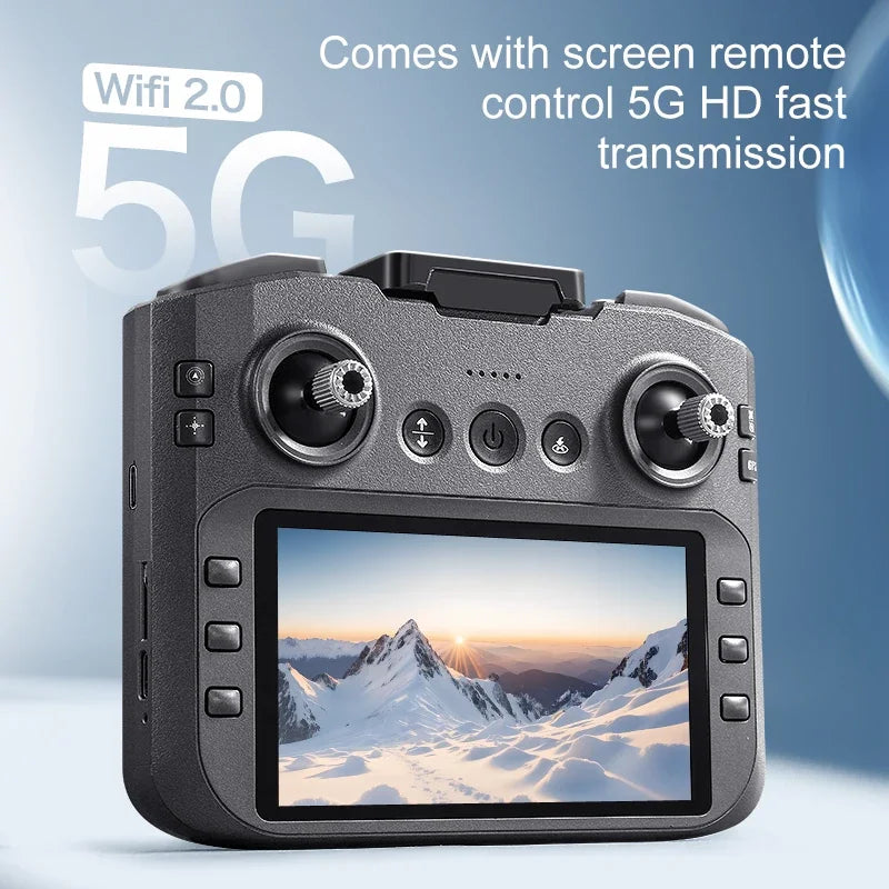 Control remoto para dron con pantalla LCD y joysticks, color negro